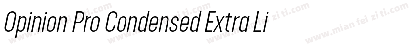 Opinion Pro Condensed Extra Light字体转换